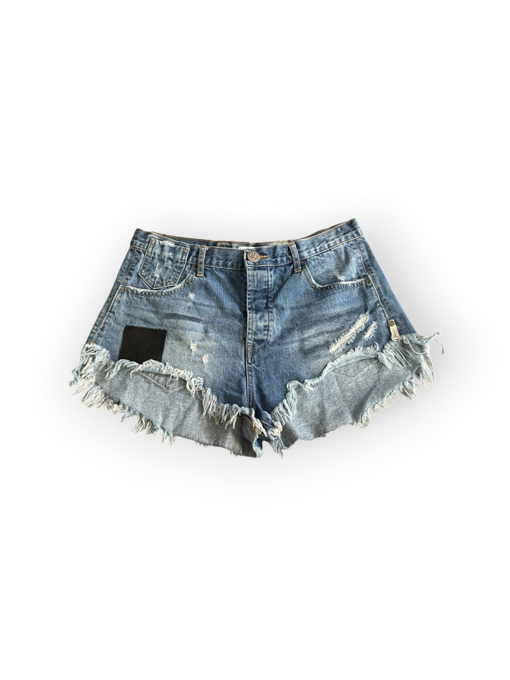 One Teaspoon Distressed Denim Women's Shorts - Blue